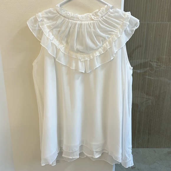 diuku Tops - Chiffon Ruffle Tank
